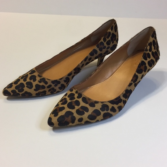 J. Crew Factory Shoes - J. Crew Factory Esme Calf Skin Leopard Kitten Heel